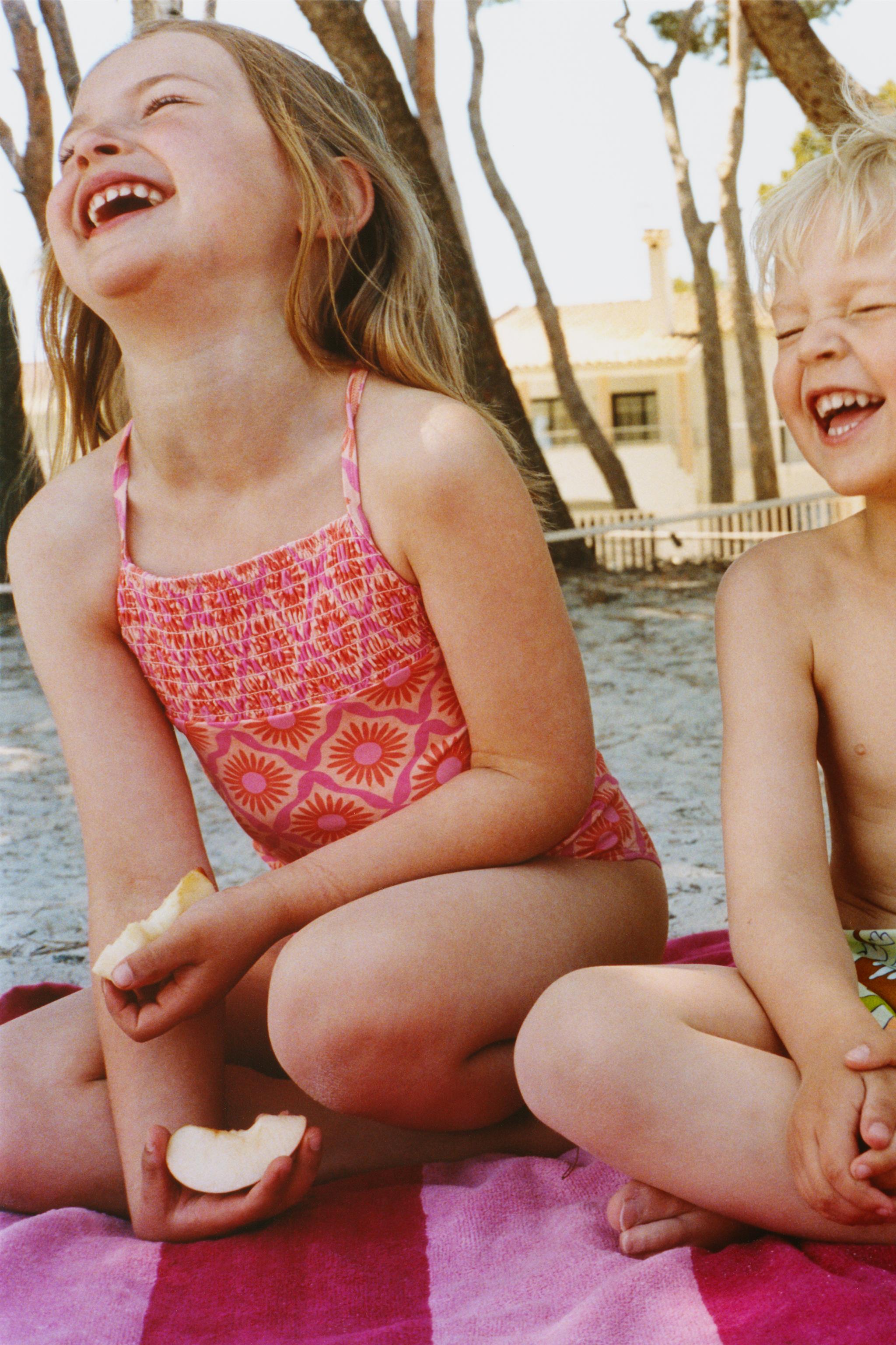 1-6 YEARS / SUN PRINT SWIMSUIT